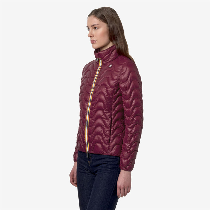 Jackets Woman VIOLETTE QUILTED WARM Short RED DK Detail (jpg Rgb)			
