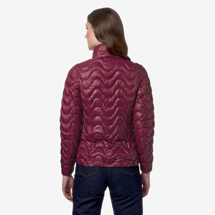 Jackets Woman VIOLETTE QUILTED WARM Short RED DK Dressed Front Double		