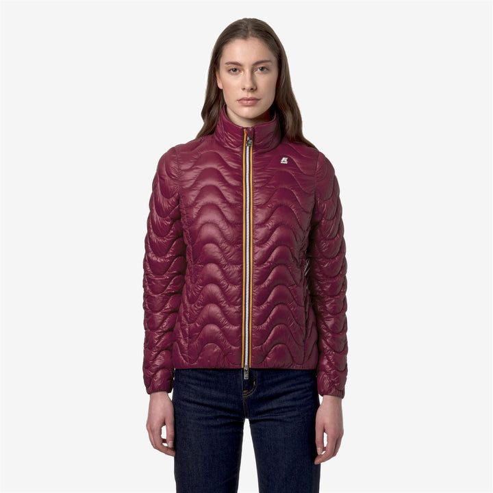 Jackets Woman VIOLETTE QUILTED WARM Short RED DK Dressed Back (jpg Rgb)		