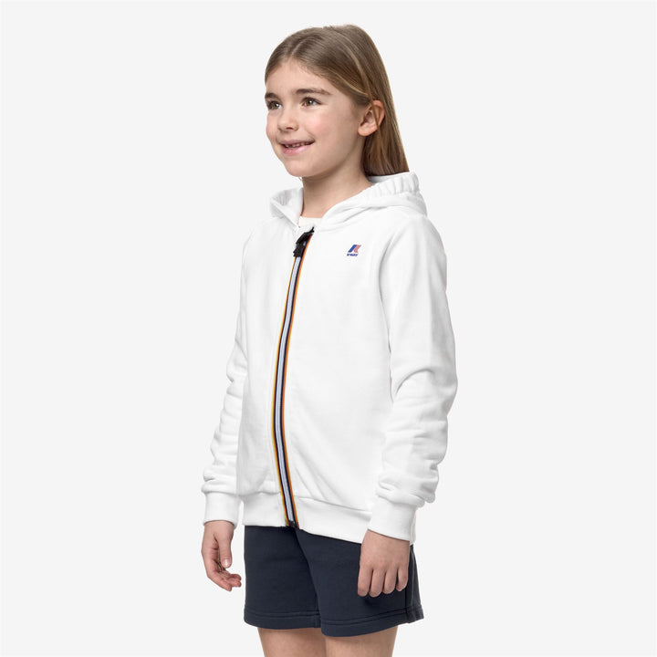 Fleece Kid unisex P. LE VRAI ARNEL POLY COTTON Jacket WHITE Detail (jpg Rgb)			