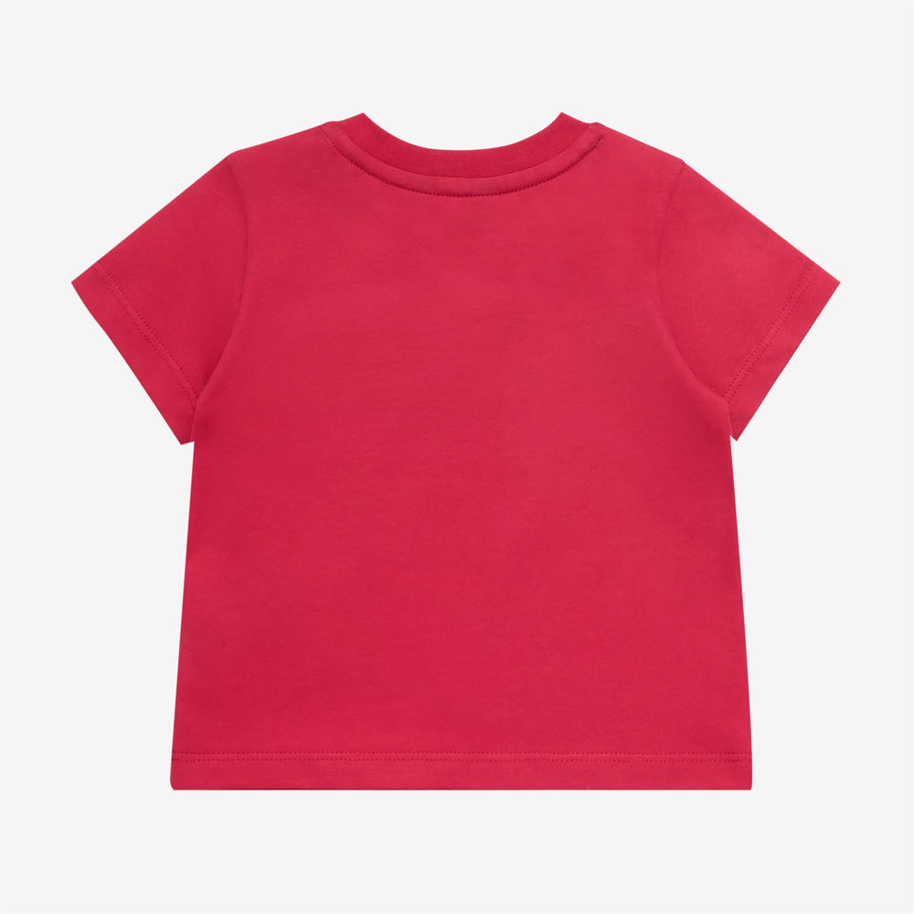 T-ShirtsTop Kid unisex E. PETE LOGO T-Shirt RED BERRY Dressed Back (jpg Rgb)		