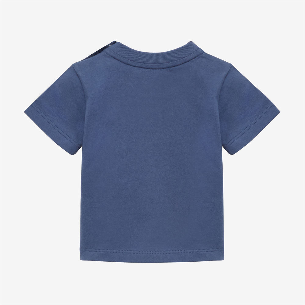 T-ShirtsTop Kid unisex E. PETE T-Shirt BLUE INDIGO Dressed Back (jpg Rgb)		