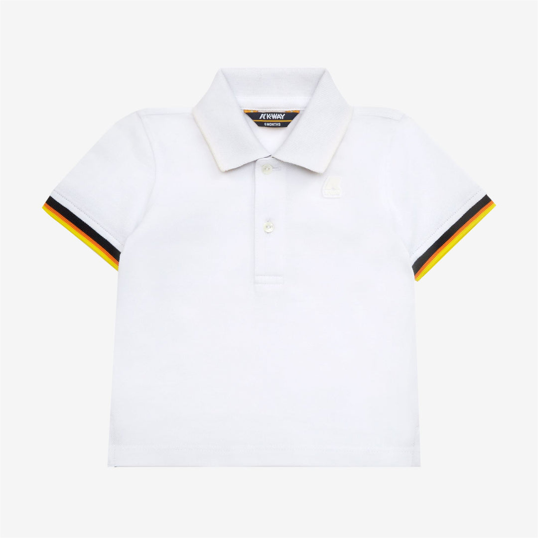 Polo Shirts Kid unisex E. VINCENT CONTRAST Polo WHITE Photo (jpg Rgb)			