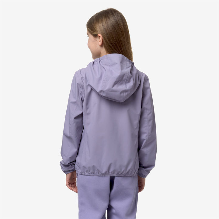 Jackets Girl P. LILY STRETCH DOT Short VIOLET GLICINE Dressed Front Double		