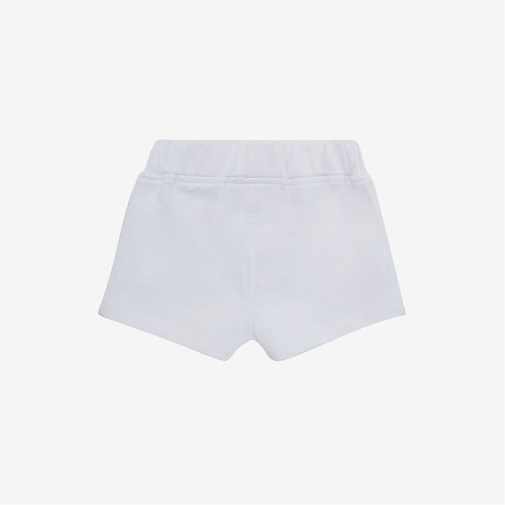 Shorts Kid unisex E. NOISETTE Sport  Shorts WHITE Dressed Back (jpg Rgb)		
