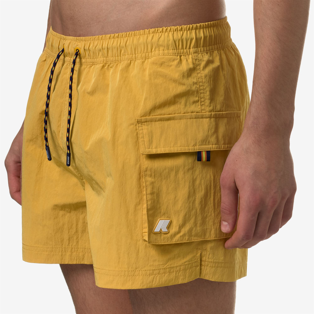Bathing Suits Man MELLOW MINI RIPSTOP Swimming Trunk YELLOW MIMOSA Detail Double				