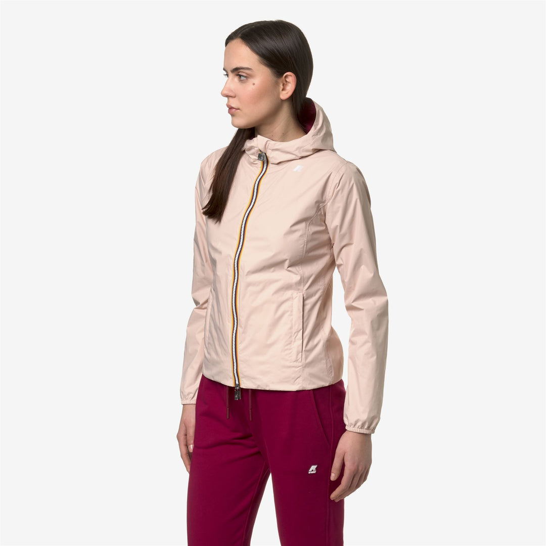Jackets Woman LILY PLUS.2 DOUBLE Short PINK - RED DK Detail (jpg Rgb)			