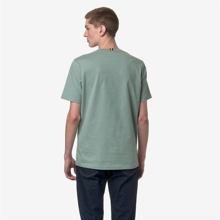 T-ShirtsTop Man ODOM TYPO EST. T-Shirt GREEN MOLD Dressed Front Double		