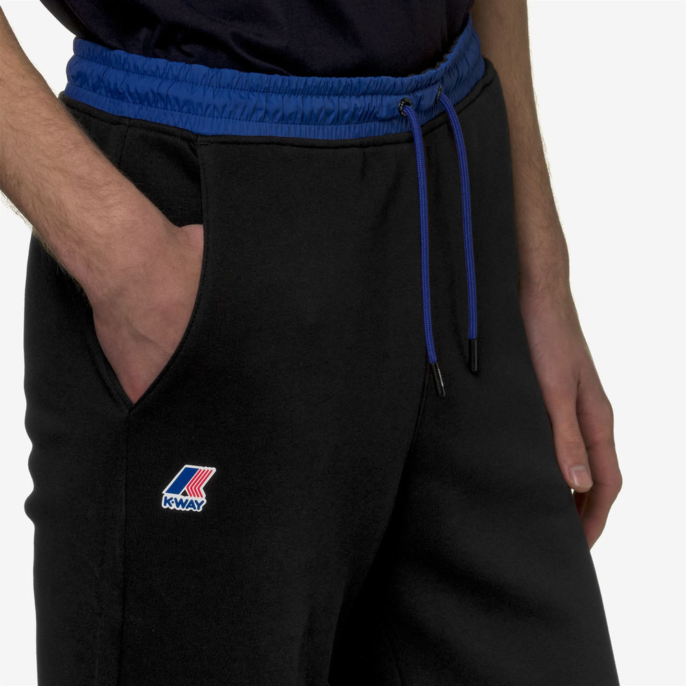 Pants Unisex LE VRAI MEDARD NYLON PC Sport Trousers BLACK PURE - BLUE ROYAL MARINE Detail Double				
