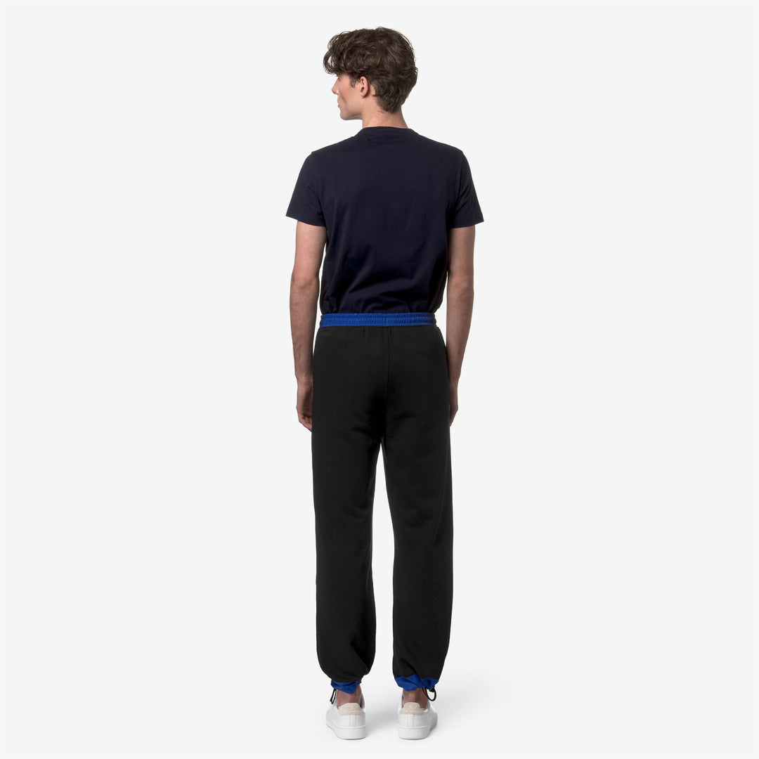 Pants Unisex LE VRAI MEDARD NYLON PC Sport Trousers BLACK PURE - BLUE ROYAL MARINE Dressed Front Double		