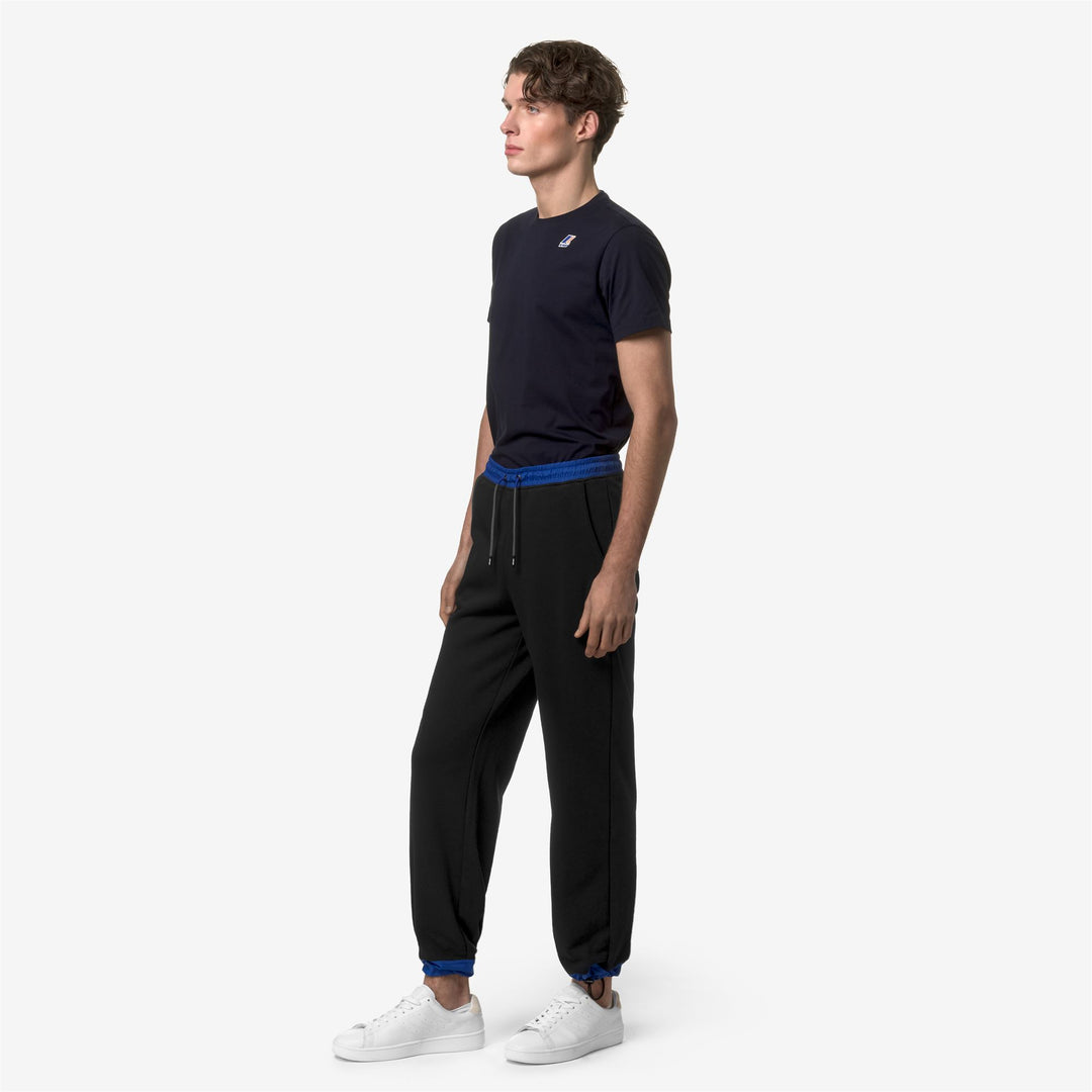 Pants Unisex LE VRAI MEDARD NYLON PC Sport Trousers BLACK PURE - BLUE ROYAL MARINE Detail (jpg Rgb)			
