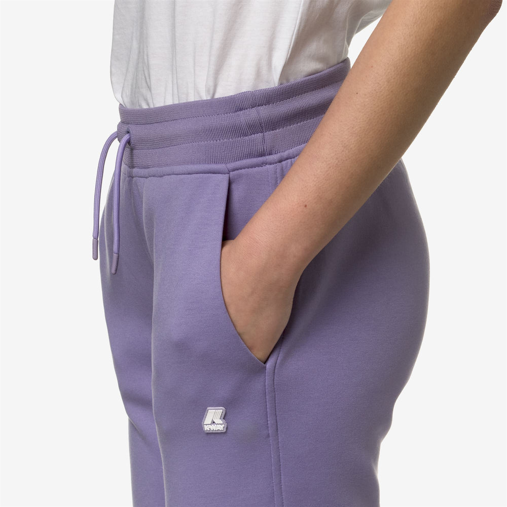 Pants Woman GINEVRA LIGHT SPACER Sport Trousers VIOLET GLICINE Detail Double				