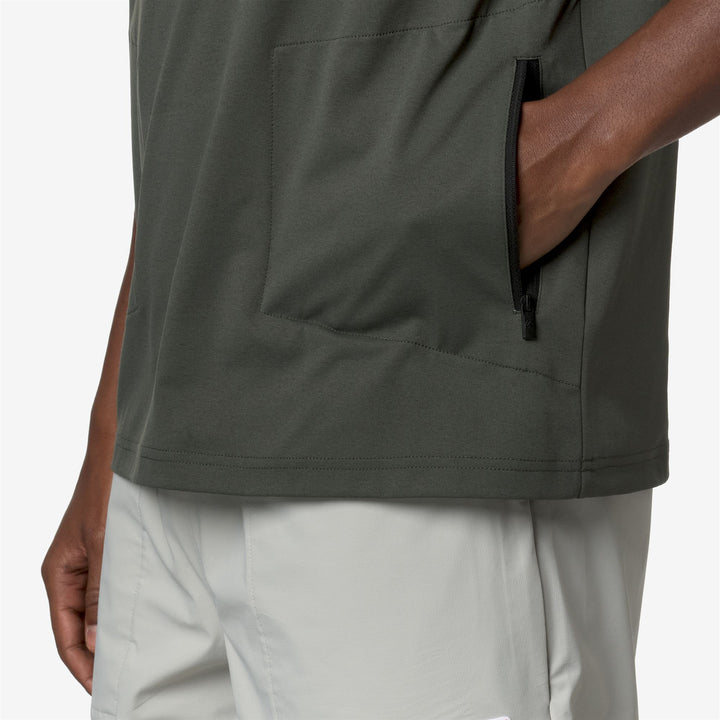 T-ShirtsTop Unisex SERIL LF T-Shirt GREEN B-BEIGE L Detail Double				