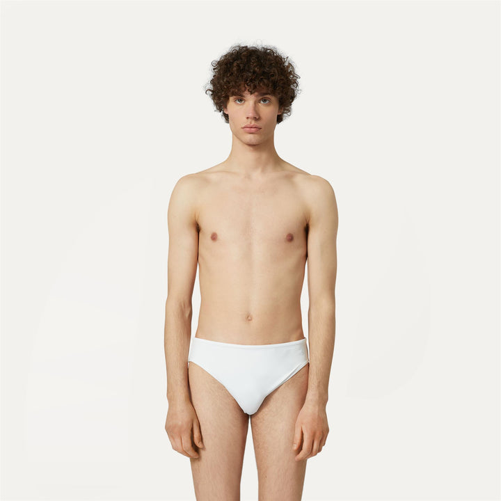 Bathing Suits Man Omer Olympic Brief WHITE Dressed Back (jpg Rgb)		
