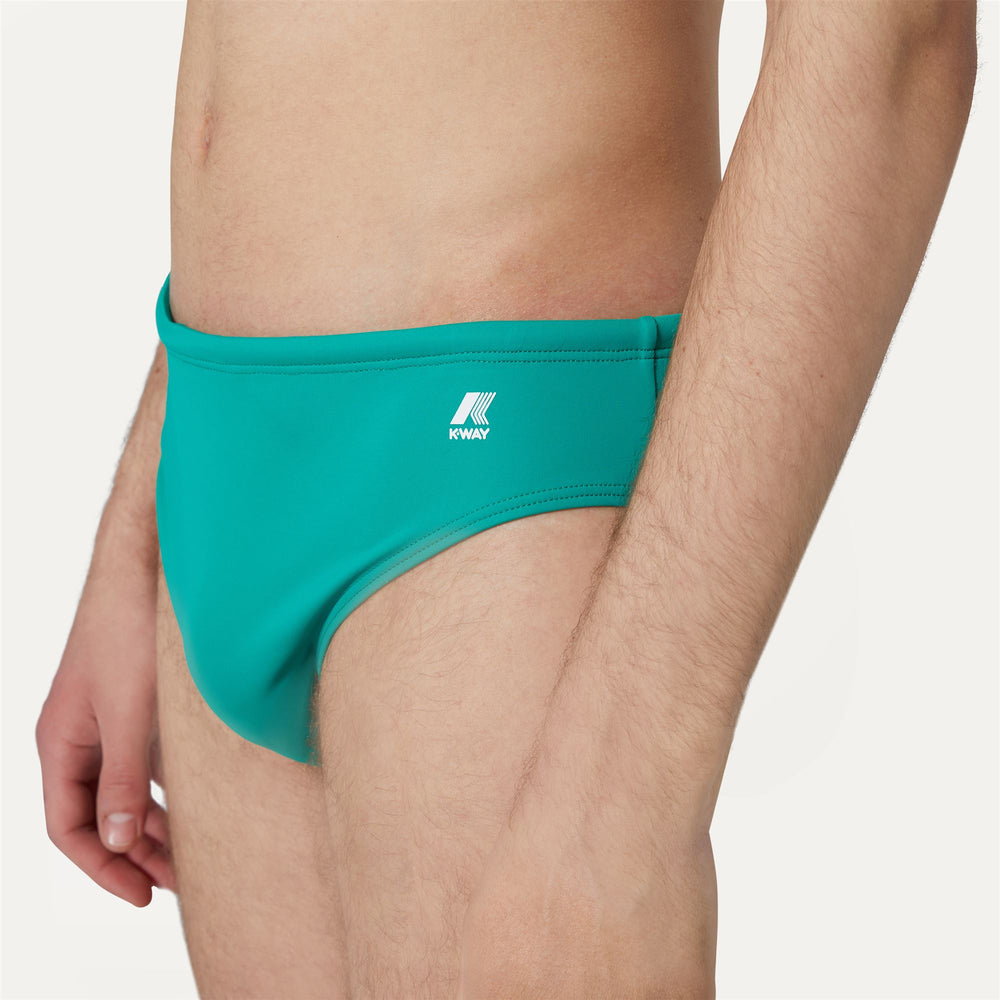 Bathing Suits Man Omer Olympic Brief GREEN Detail Double				