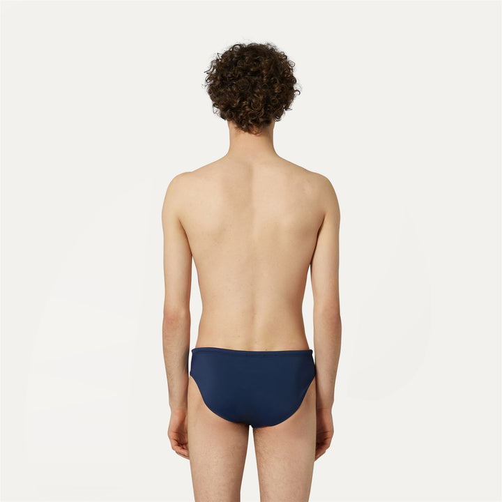 Bathing Suits Man Omer Olympic Brief BLUE DEPTH Dressed Front Double		