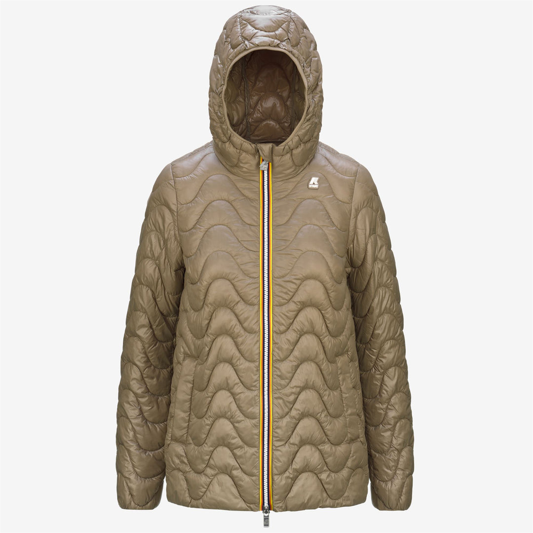 Jackets Woman MADLAINE QUILTED WARM Mid BEIGE TAUPE Photo (jpg Rgb)			