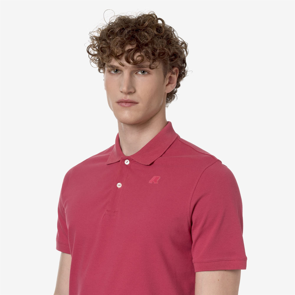 Polo Shirts Man AMEDEE PIQUE Polo DK PINK Detail Double				