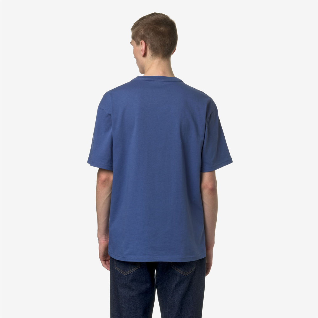 T-ShirtsTop Man FANTOME LETTERING - POCKET T-Shirt BLUE FIORD - ORANGE MD Dressed Front Double		