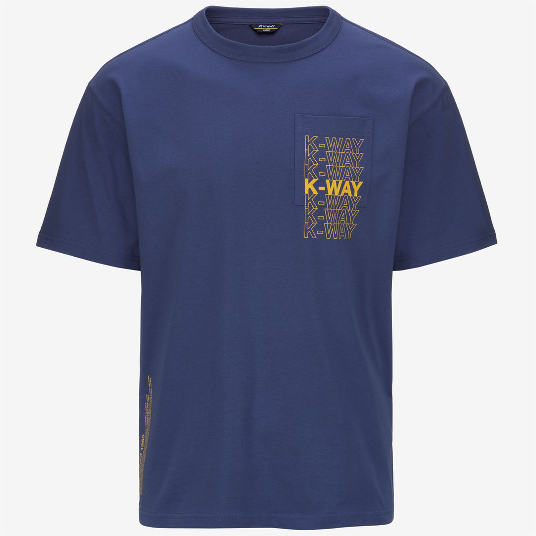 T-ShirtsTop Man FANTOME K-WAY LETTERING T-Shirt BLUE FIORD - YELLOW MIMOSA Photo (jpg Rgb)			