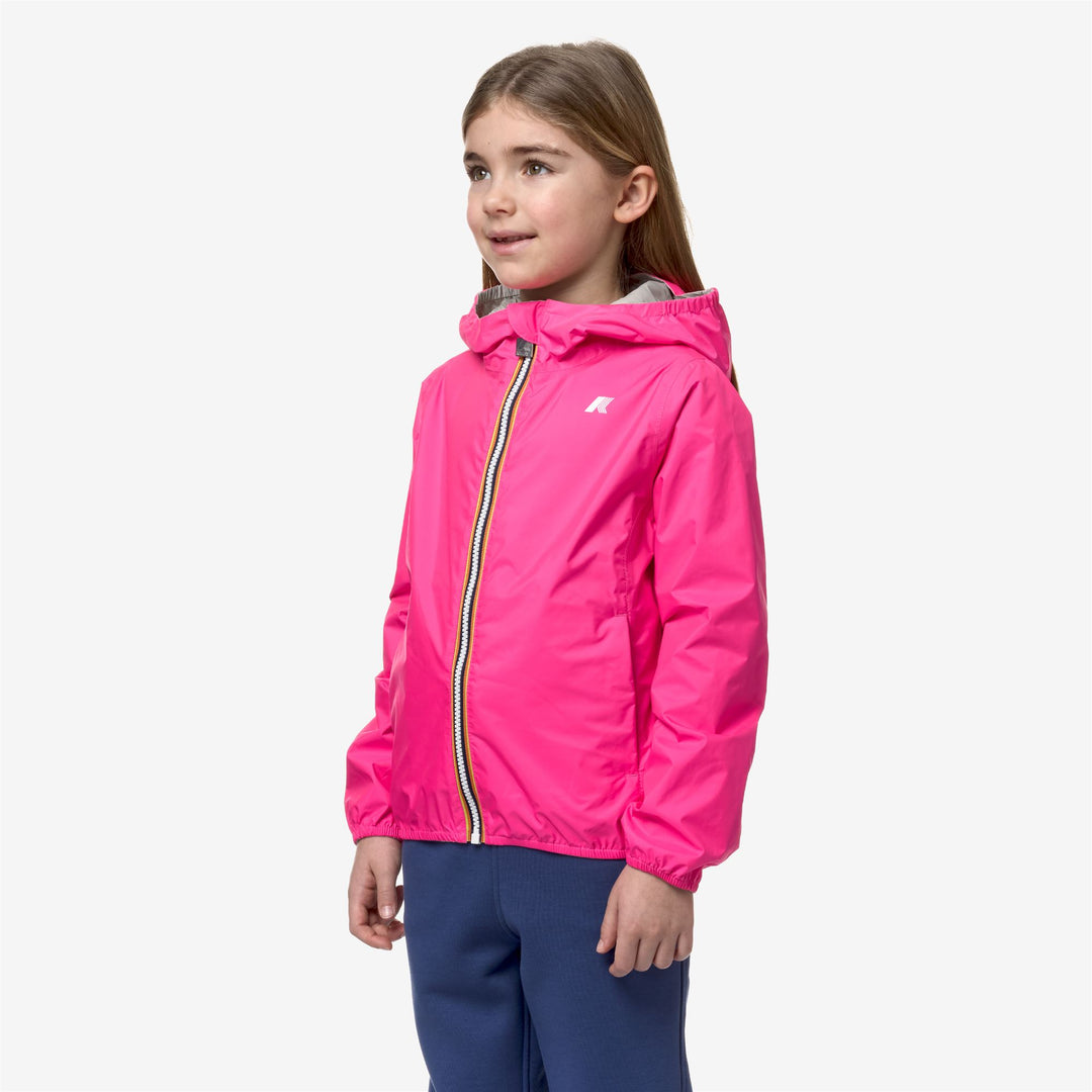 Jackets Girl P. LILY ECO PLUS REVERSIBLE FLUO Short FUCSIA FLUO Detail (jpg Rgb)			