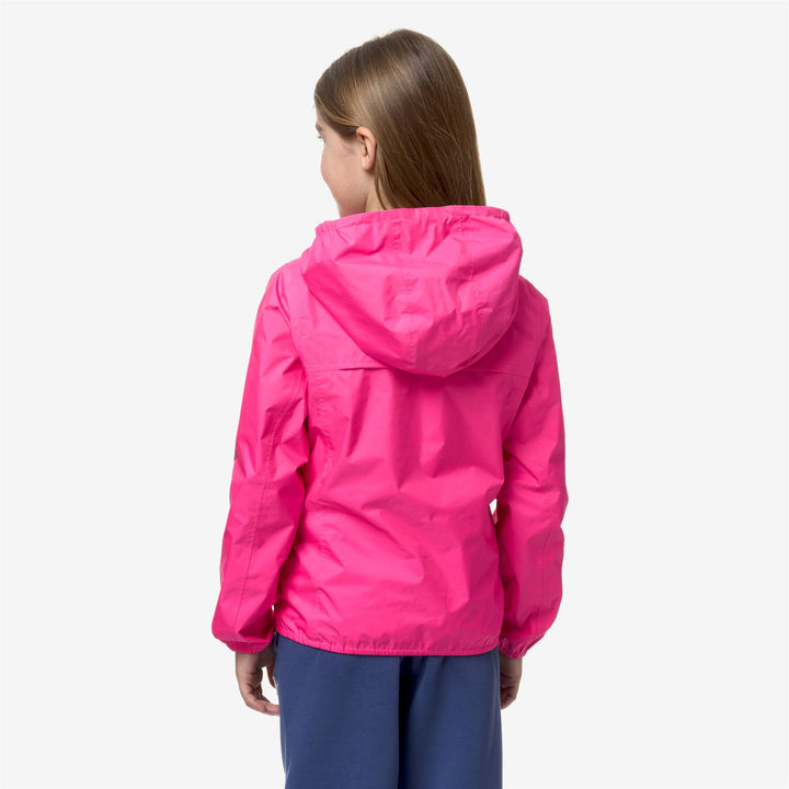 Jackets Girl P. LILY ECO PLUS REVERSIBLE FLUO Short FUCSIA FLUO Dressed Front Double		