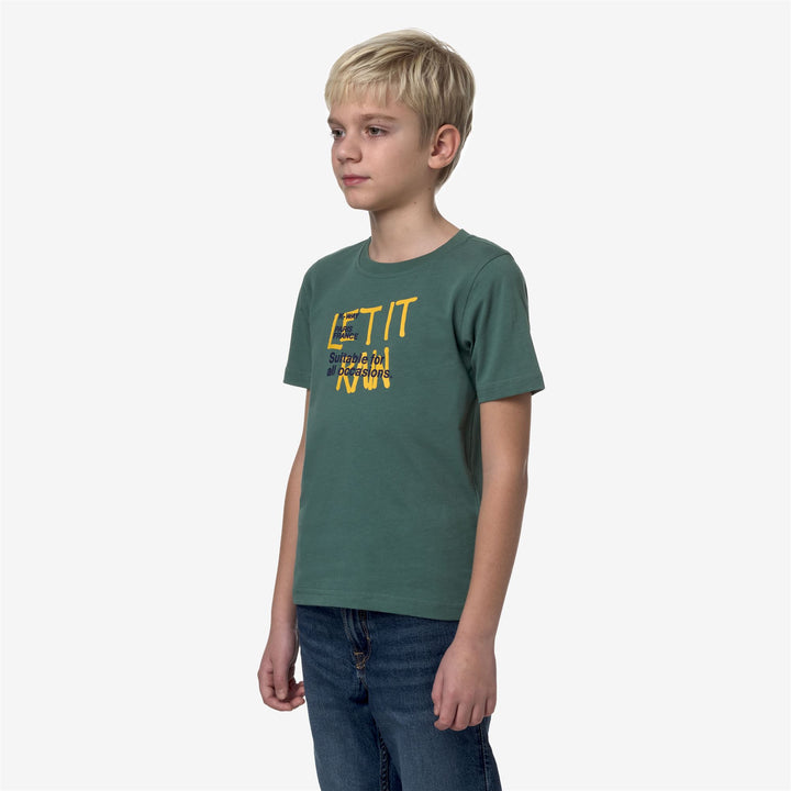 T-ShirtsTop Boy P. ODOM LET IT RAIN T-Shirt GREEN PALM Detail (jpg Rgb)			