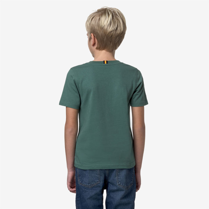 T-ShirtsTop Boy P. ODOM LET IT RAIN T-Shirt GREEN PALM Dressed Front Double		