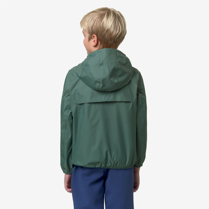 Jackets Boy P. JAKE PLUS.2 DOUBLE Short GREEN PALM - YELLOW MIMOSA Dressed Front Double		