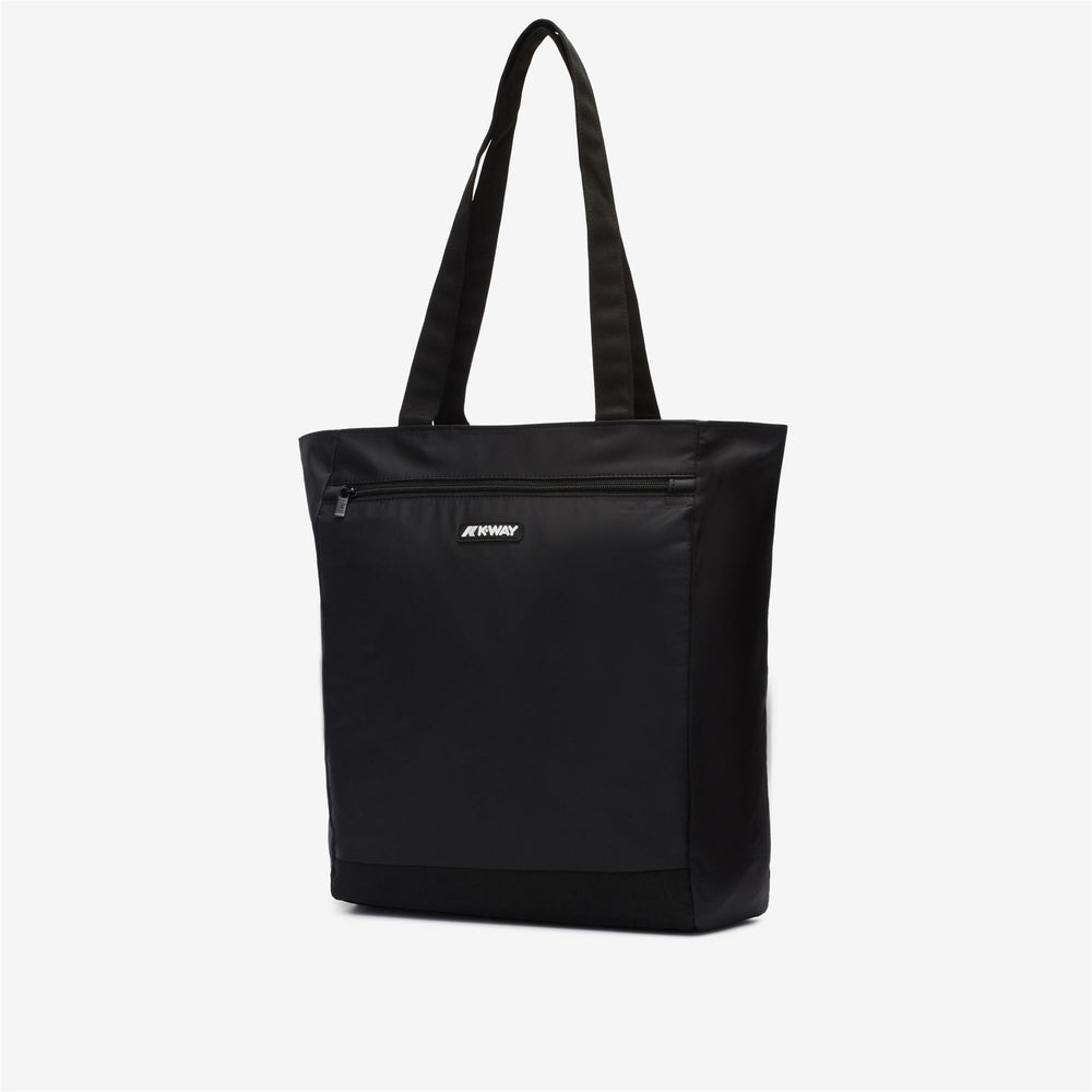 Bags Unisex ELLIANT Shopping Bag BLACK PURE Dressed Front (jpg Rgb)	