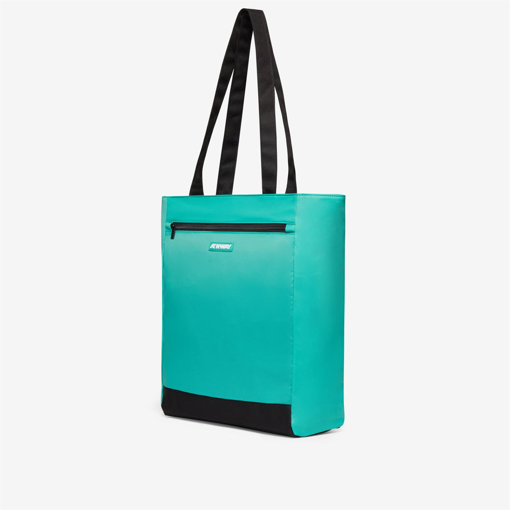 Bags Unisex ELLIANT Shopping Bag GREEN MARINE Dressed Front (jpg Rgb)	