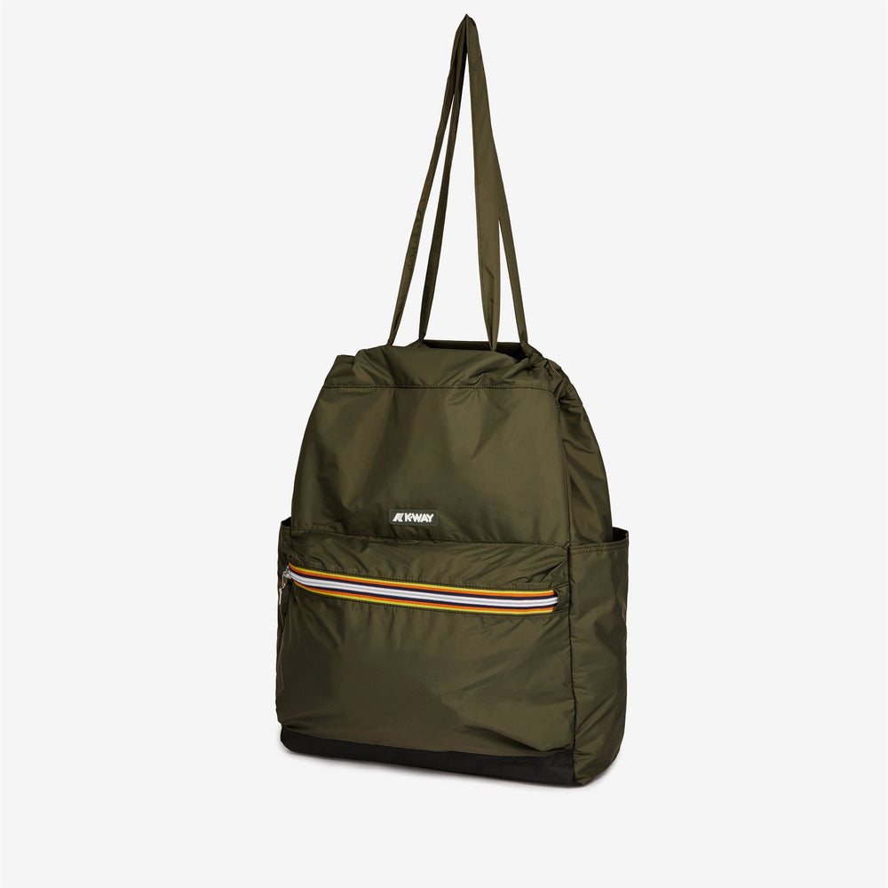 Bags Unisex BLANDY TOTE BAG GREEN BLACKISH Dressed Front (jpg Rgb)	