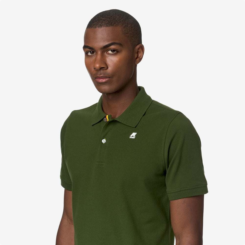Polo Shirts Man VINNIE Polo GREEN CYPRESS Detail Double				