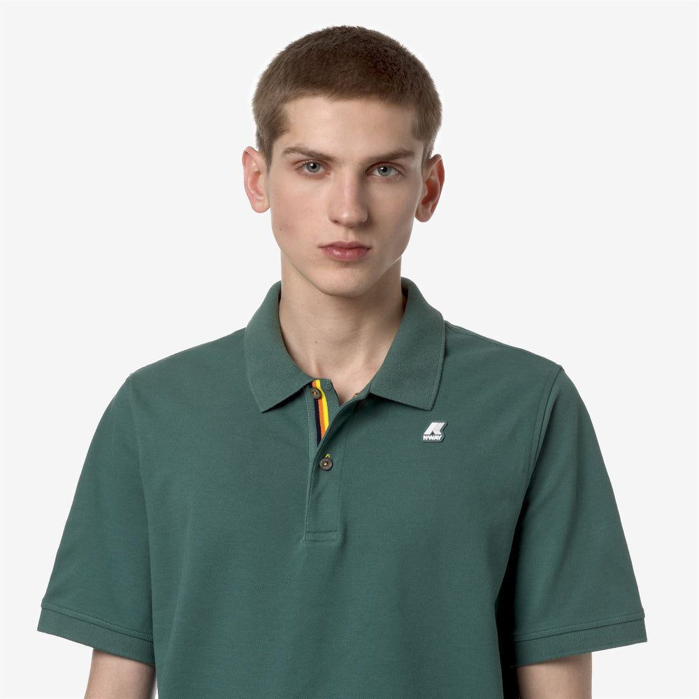 Polo Shirts Man VINNIE Polo GREEN PALM Detail Double				
