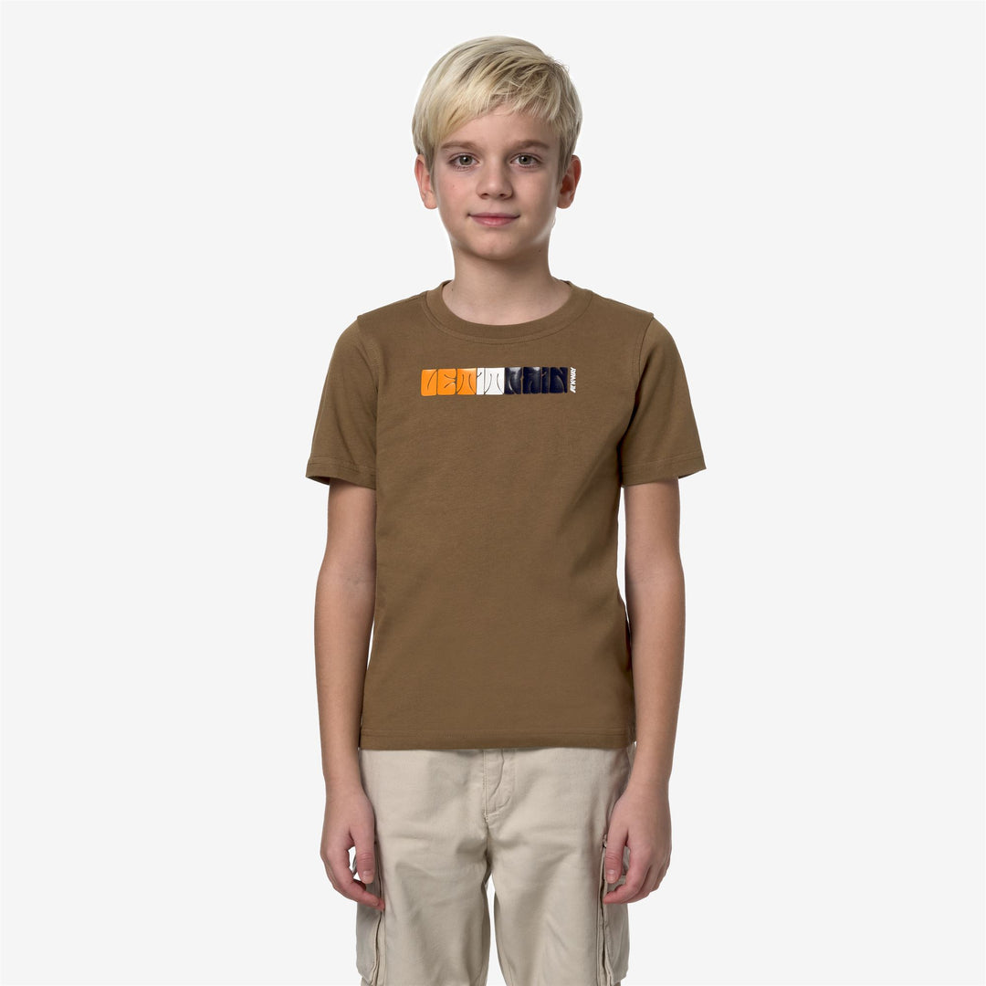 T-ShirtsTop Boy P. ODOM 70S RAIN T-Shirt BROWN CORDA Dressed Back (jpg Rgb)		