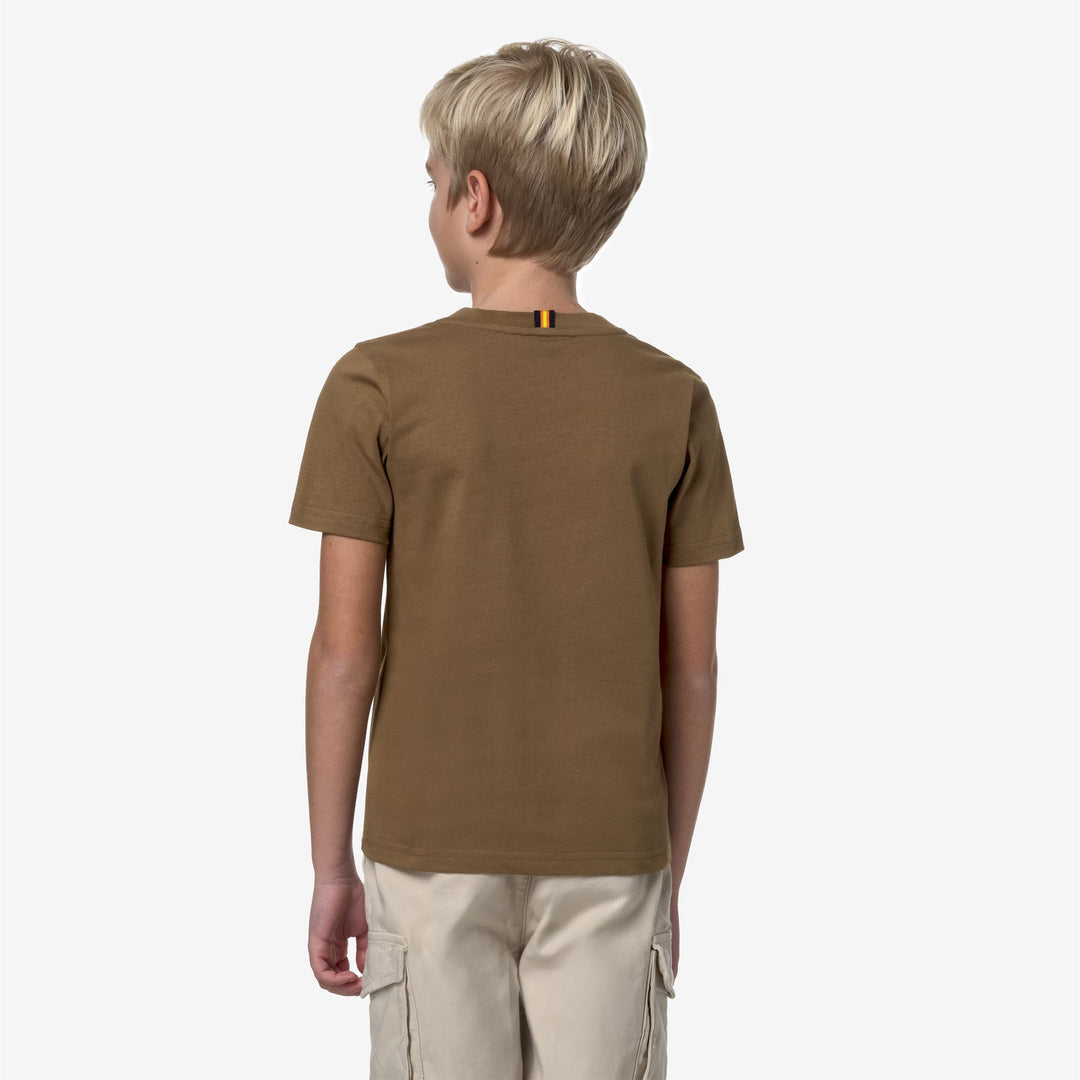 T-ShirtsTop Boy P. ODOM 70S RAIN T-Shirt BROWN CORDA Dressed Front Double		