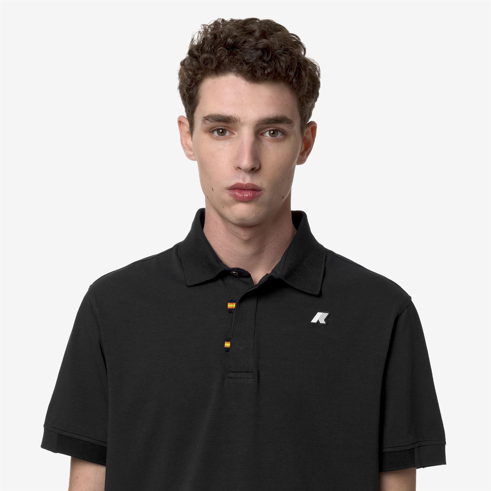 Polo Shirts Man ALDERIC STRETCH JERSEY Polo BLACK PURE Detail Double				