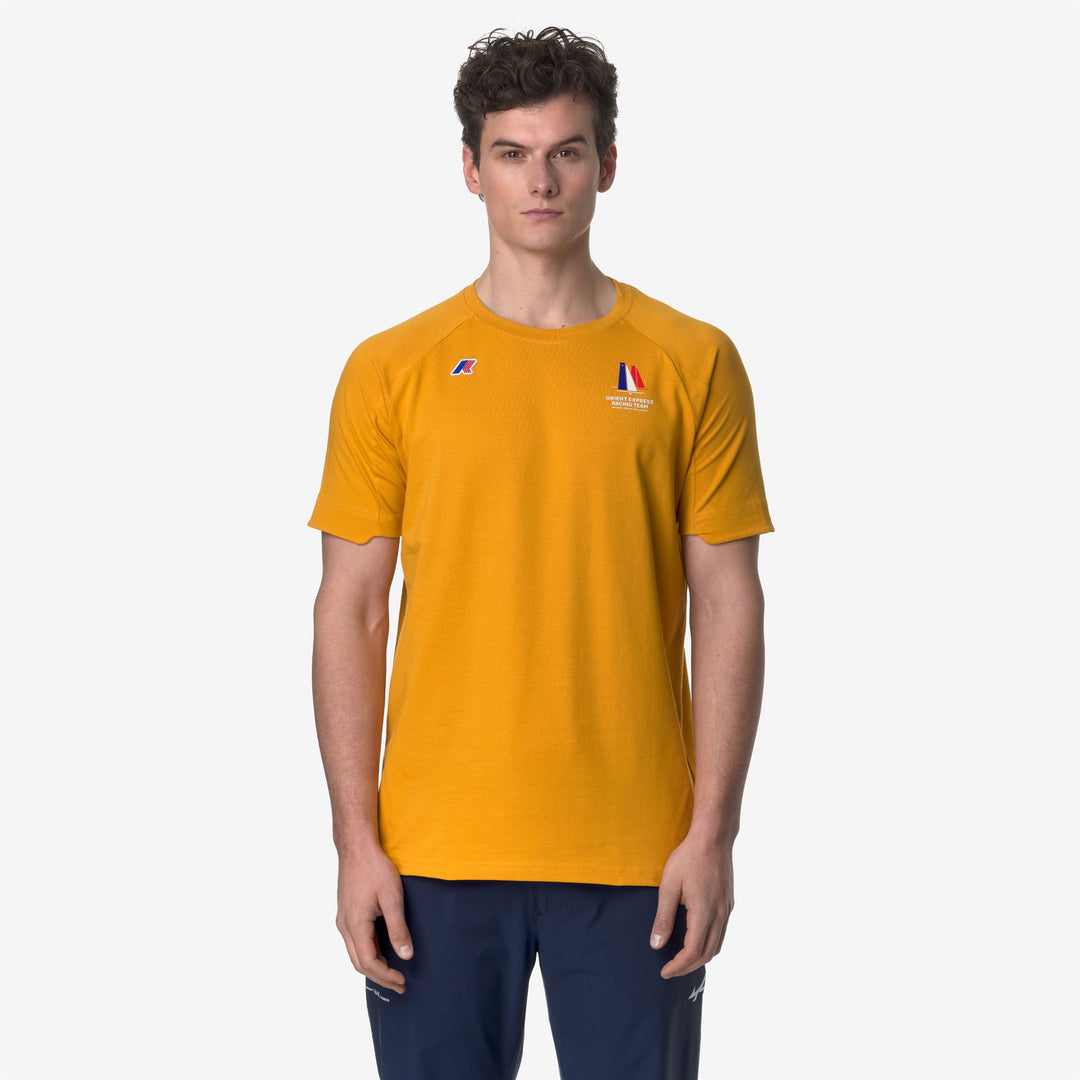 T-ShirtsTop Unisex PAROT ORIENT EXPRESS AC T-Shirt YELLOW SUNFLOWER Dressed Back (jpg Rgb)		