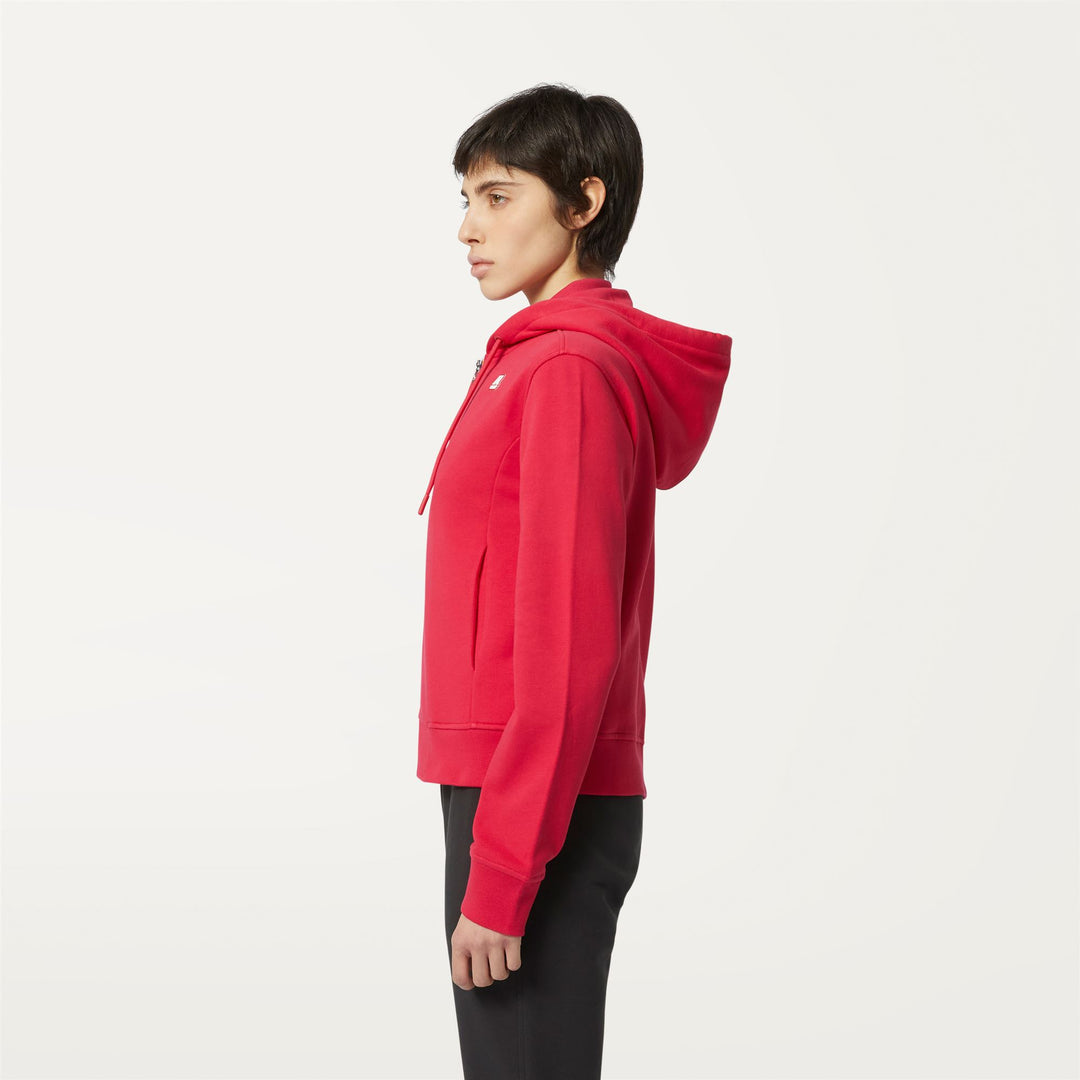 Fleece Woman DELINE Jacket RED BERRY Detail (jpg Rgb)			