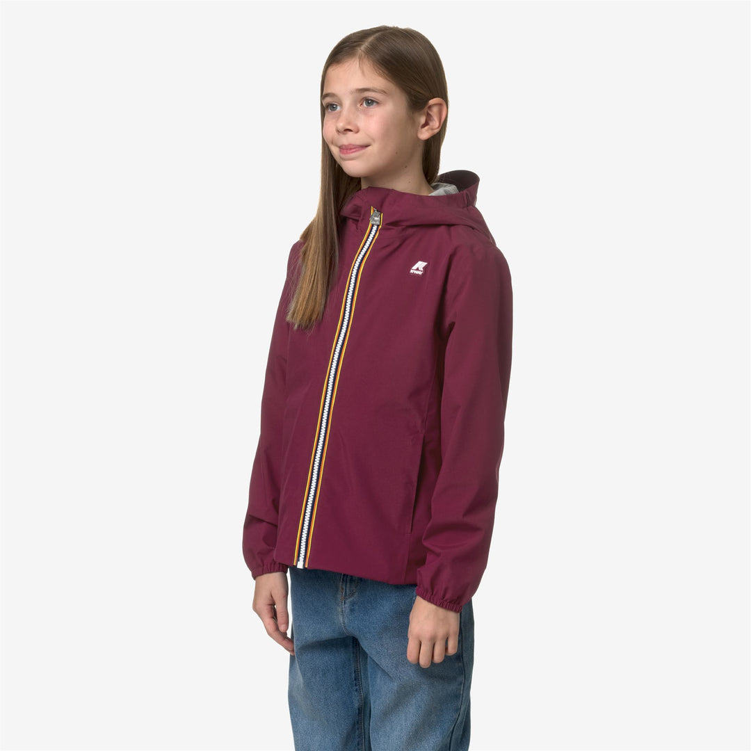 Jackets Girl P. MARGUERITE STRETCH POLY JERSEY Mid RED DK Detail (jpg Rgb)			