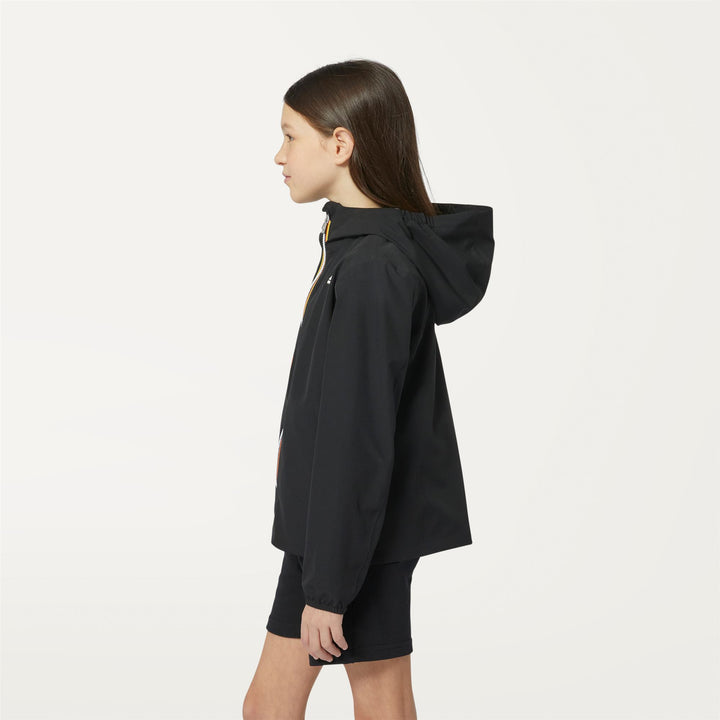 Jackets Girl P. MARGUERITE STRETCH POLY JERSEY Mid BLACK PURE Detail (jpg Rgb)			