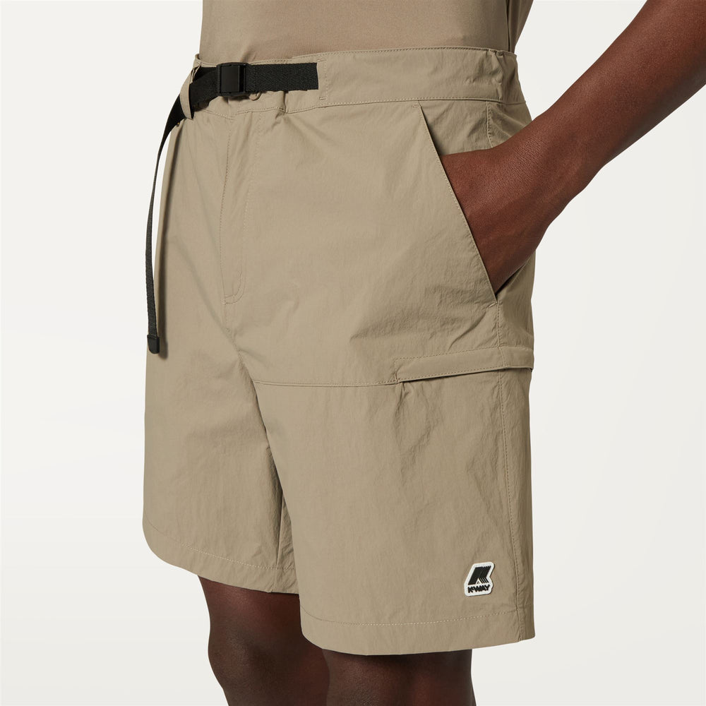 Shorts Man TAPRINNE Cargo BEIGE TAUPE Detail Double				