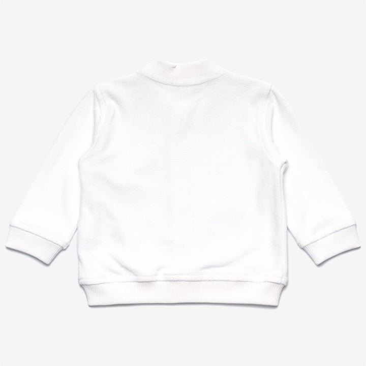 Fleece Kid unisex E. AMAURICE SPONGE Jacket WHITE Dressed Front (jpg Rgb)	