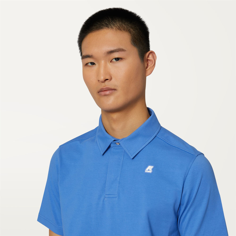 Polo Shirts Man VINCELLE Polo BLUE ULTRAMARINE Detail Double				