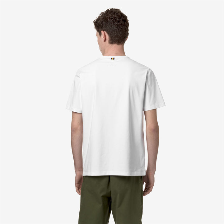 T-ShirtsTop Man ADAME STRETCH JERSEY T-Shirt WHITE Dressed Front Double		