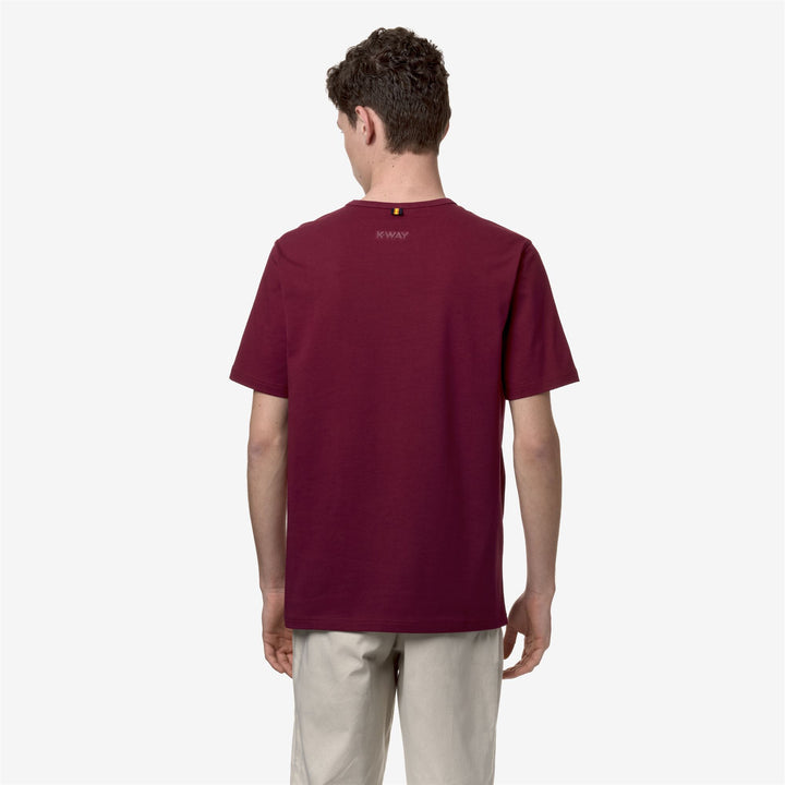T-ShirtsTop Man ADAME STRETCH JERSEY T-Shirt RED DK Dressed Front Double		