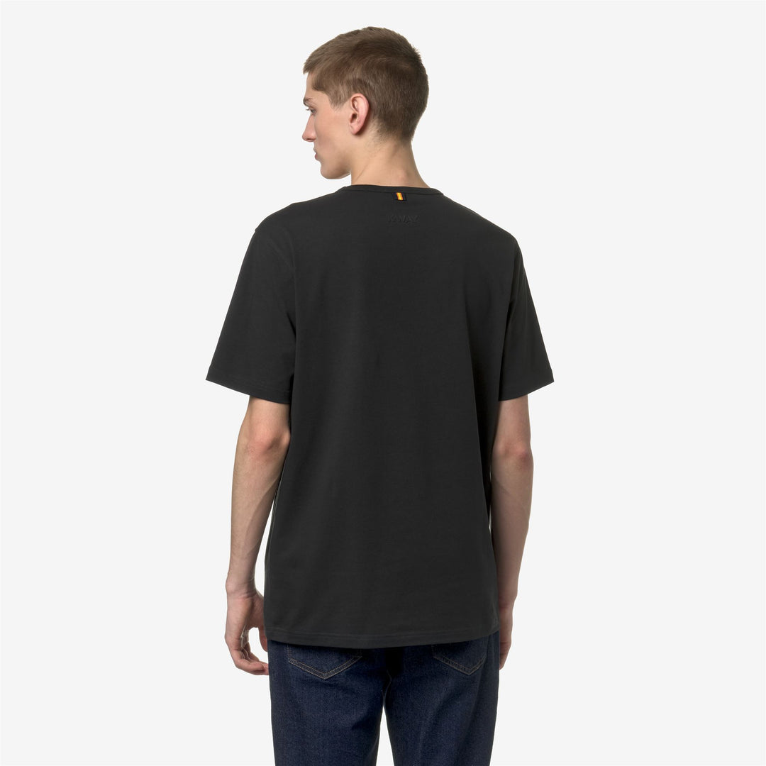 T-ShirtsTop Man ADAME STRETCH JERSEY T-Shirt BLACK PURE Dressed Front Double		