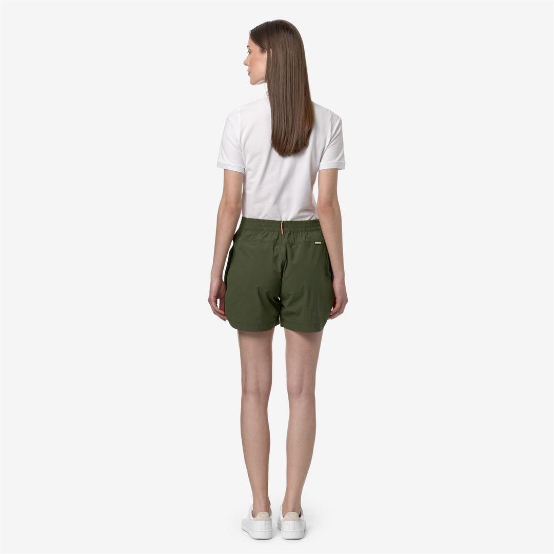 Shorts Woman ANNISE Sport  Shorts GREEN CYPRESS Dressed Front Double		