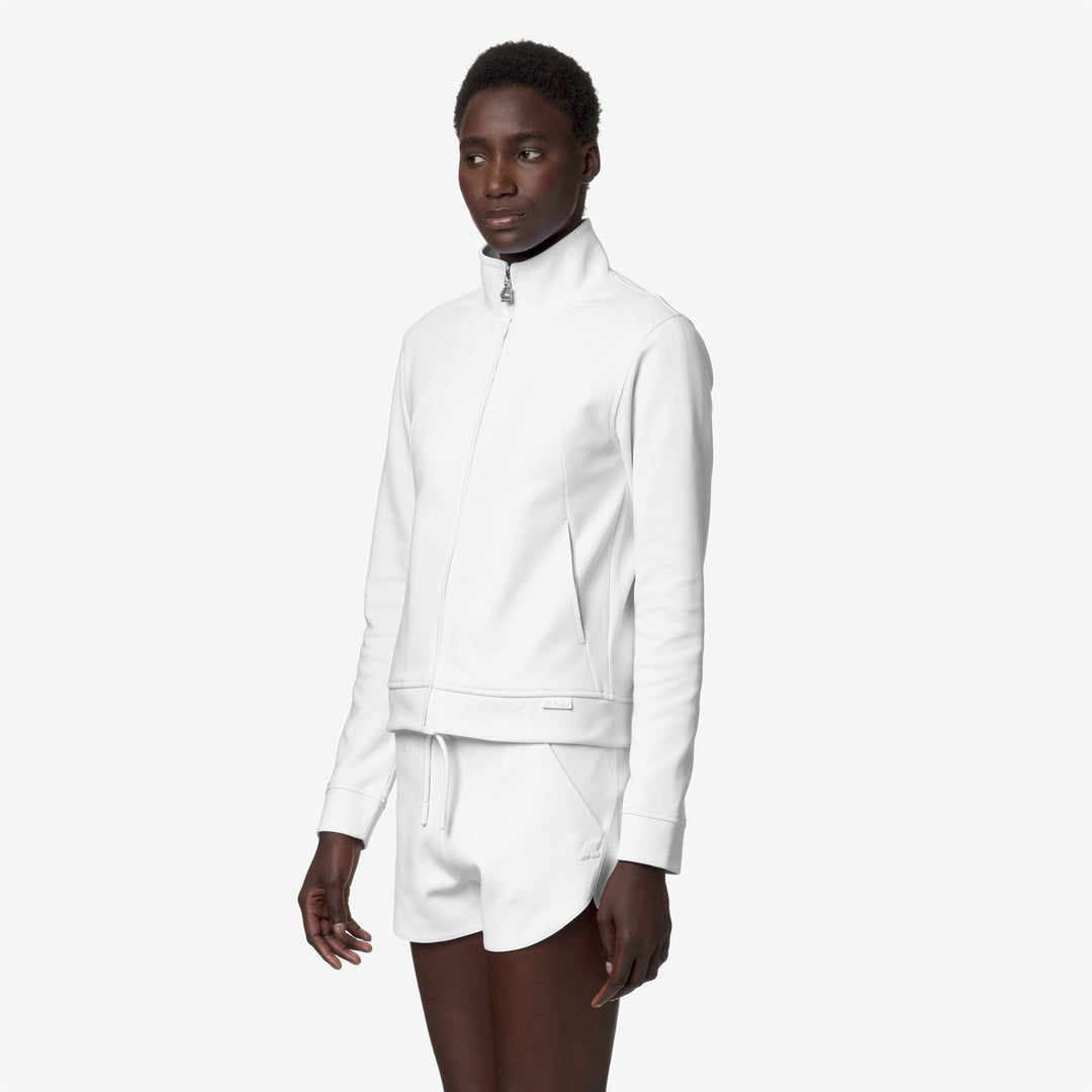 Fleece Woman CYRIELLE INTERLOCK Jacket WHITE Detail (jpg Rgb)			