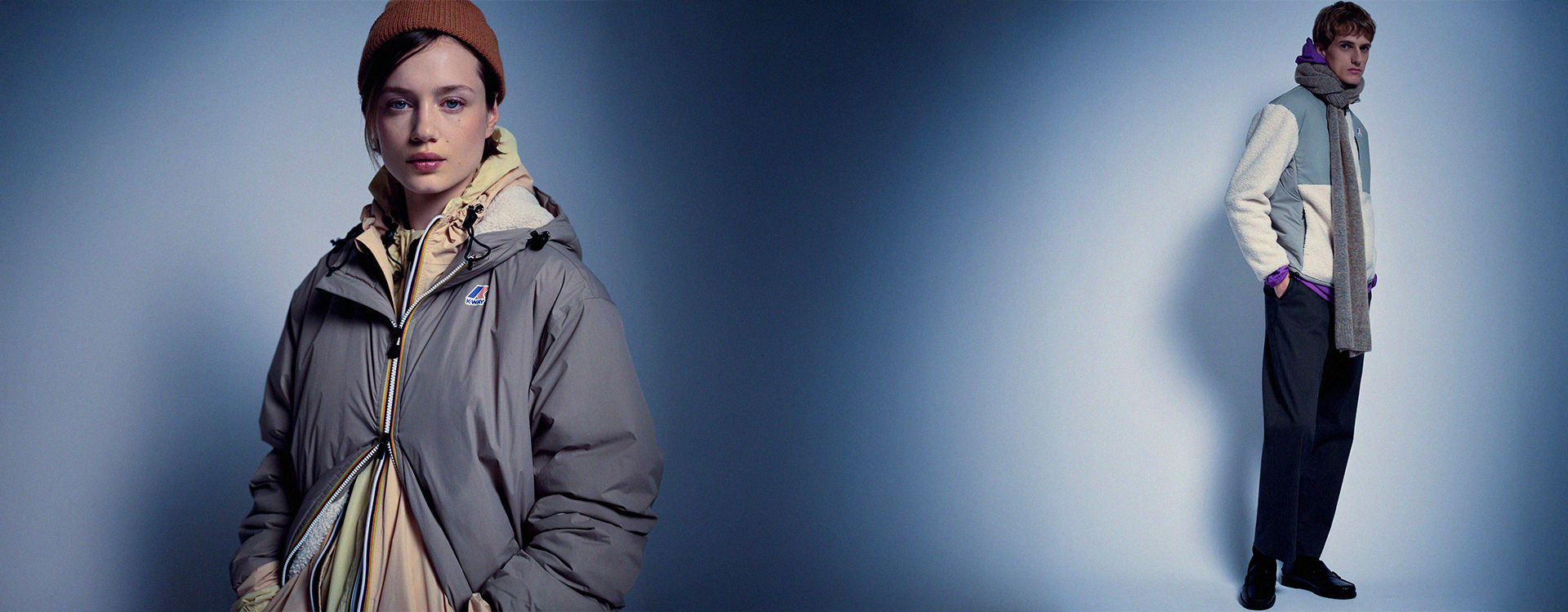 K-Way: <h2 class="h1 hero__title" style="font-weight: bold">
Ready for the cold</h2> Le Vrai 4.0. Warm and versatile.